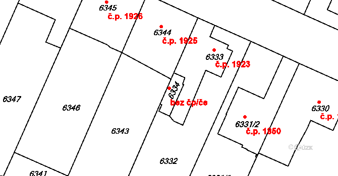 Frýdek-Místek 48987913 na parcele st. 6334 v KÚ Frýdek, Katastrální mapa