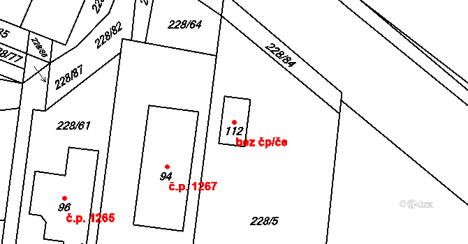 Blatná 50716913 na parcele st. 112 v KÚ Hněvkov u Mačkova, Katastrální mapa