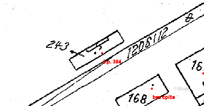 Bobrová 354 na parcele st. 493 v KÚ Dolní Bobrová, Katastrální mapa
