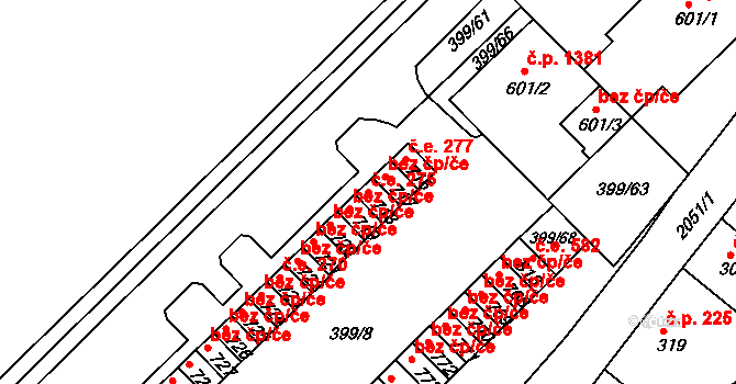 Mařatice 275, Uherské Hradiště na parcele st. 718 v KÚ Mařatice, Katastrální mapa