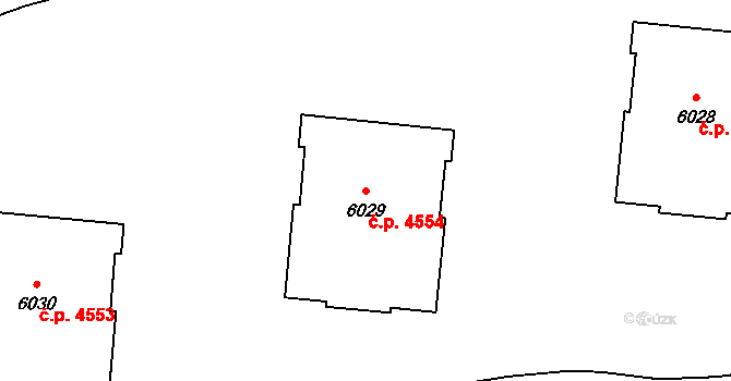 Zlín 4554 na parcele st. 6029 v KÚ Zlín, Katastrální mapa