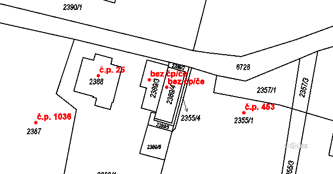 Rychvald 43058914 na parcele st. 2389/4 v KÚ Rychvald, Katastrální mapa