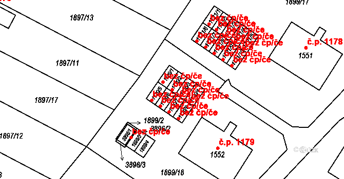 Humpolec 45234914 na parcele st. 1720/2 v KÚ Humpolec, Katastrální mapa