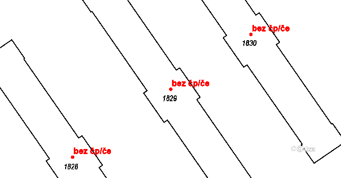 Praha 46814914 na parcele st. 1829 v KÚ Ruzyně, Katastrální mapa