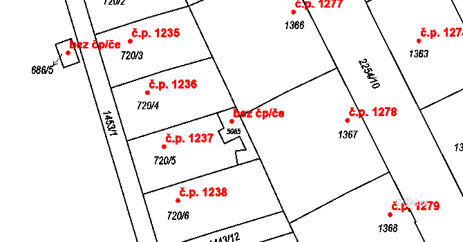 Šumperk 48515914 na parcele st. 5065 v KÚ Šumperk, Katastrální mapa