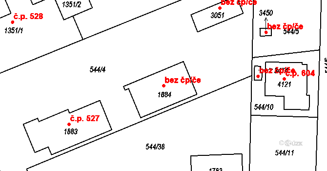 Český Krumlov 48735914 na parcele st. 1884 v KÚ Český Krumlov, Katastrální mapa