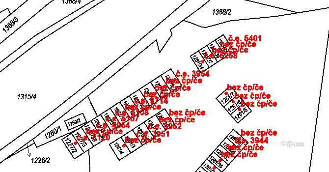 Ústí nad Labem 49429914 na parcele st. 1261/9 v KÚ Bukov, Katastrální mapa