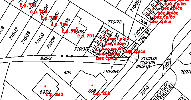 Boršov nad Vltavou 50493914 na parcele st. 710/105 v KÚ Boršov nad Vltavou, Katastrální mapa