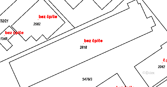 Vizovice 100663915 na parcele st. 2618 v KÚ Vizovice, Katastrální mapa