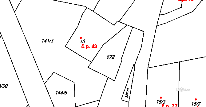Litol 82, Lysá nad Labem na parcele st. 11 v KÚ Litol, Katastrální mapa