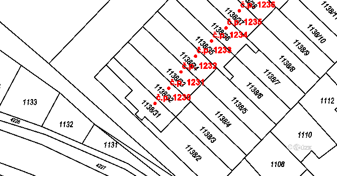 Kuřim 1231 na parcele st. 1138/32 v KÚ Kuřim, Katastrální mapa