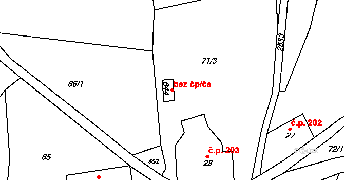 Velký Šenov 39185915 na parcele st. 644 v KÚ Velký Šenov, Katastrální mapa