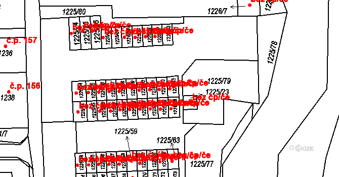 Suchdol nad Lužnicí 40984915 na parcele st. 1225/43 v KÚ Suchdol nad Lužnicí, Katastrální mapa