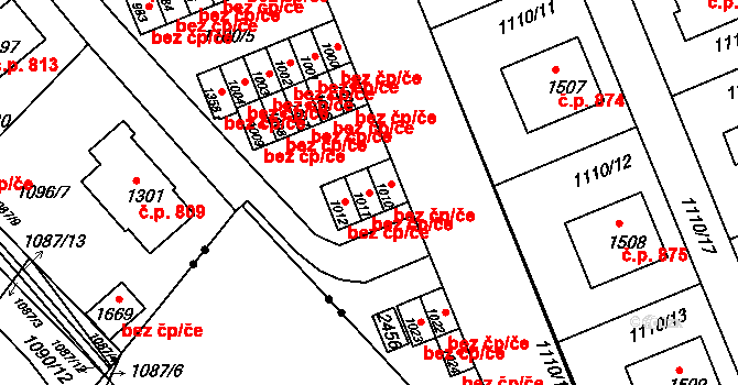 Vamberk 41655915 na parcele st. 1011 v KÚ Vamberk, Katastrální mapa