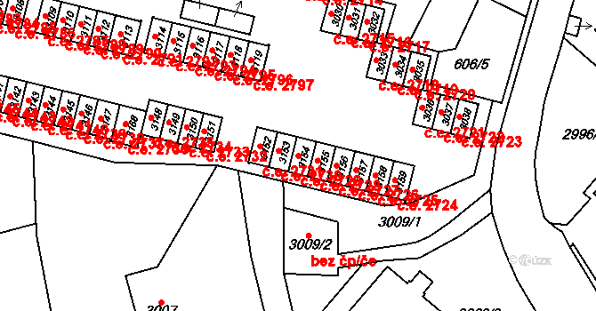 Podlesí 2729, Havířov na parcele st. 3154 v KÚ Bludovice, Katastrální mapa