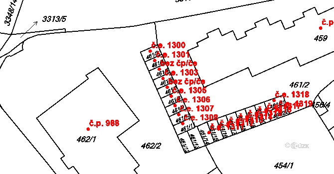 Pelhřimov 45248915 na parcele st. 461/7 v KÚ Pelhřimov, Katastrální mapa