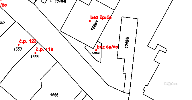 Horní Benešov 48668915 na parcele st. 1249/8 v KÚ Horní Benešov, Katastrální mapa