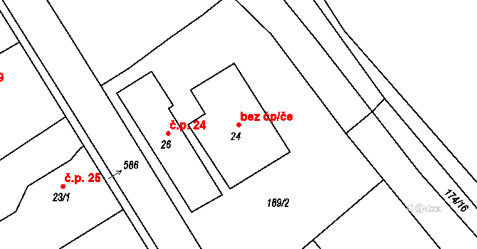 Horní Bělá 49681915 na parcele st. 24 v KÚ Hubenov u Horní Bělé, Katastrální mapa