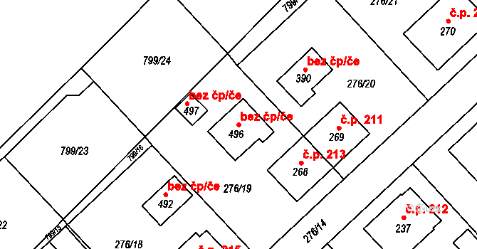 Radostín nad Oslavou 106249916 na parcele st. 496 v KÚ Radostín nad Oslavou, Katastrální mapa