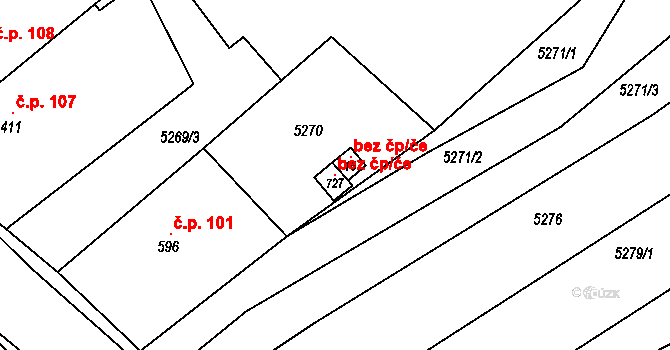 Brumov-Bylnice 119059916 na parcele st. 727 v KÚ Svatý Štěpán, Katastrální mapa