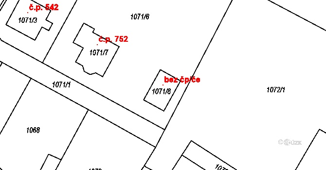Bystřice nad Pernštejnem 120065916 na parcele st. 1071/8 v KÚ Bystřice nad Pernštejnem, Katastrální mapa