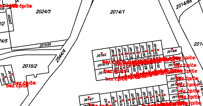 Litvínov 38007916 na parcele st. 2014/2 v KÚ Horní Litvínov, Katastrální mapa