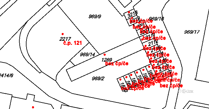 Ústí nad Orlicí 39454916 na parcele st. 1289 v KÚ Ústí nad Orlicí, Katastrální mapa