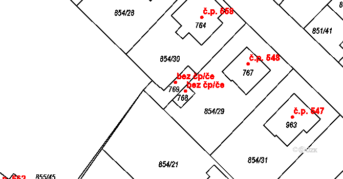 Benátky nad Jizerou 41779916 na parcele st. 769 v KÚ Staré Benátky, Katastrální mapa