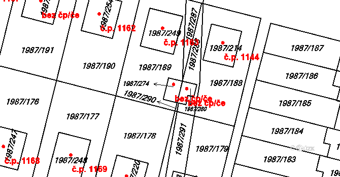 Nýřany 41918916 na parcele st. 1987/274 v KÚ Nýřany, Katastrální mapa