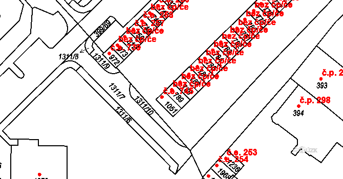 Uherské Hradiště 43295916 na parcele st. 789 v KÚ Mařatice, Katastrální mapa