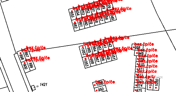 Česká Třebová 45436916 na parcele st. 865 v KÚ Parník, Katastrální mapa