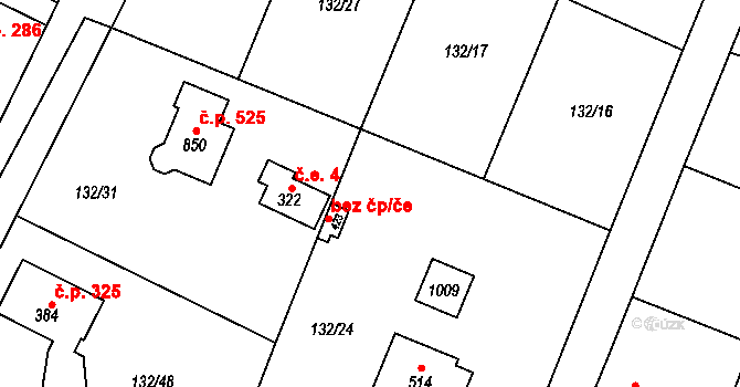 Hýskov 46958916 na parcele st. 423 v KÚ Hýskov, Katastrální mapa