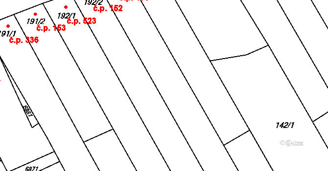 Blatnice pod Svatým Antonínkem 436 na parcele st. 196/1 v KÚ Blatnice pod Svatým Antonínkem, Katastrální mapa