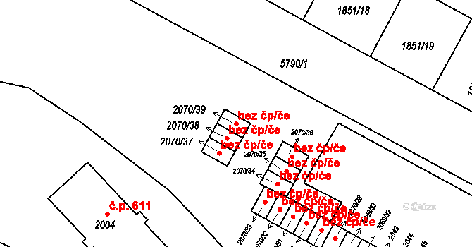 Krnov 41724917 na parcele st. 2070/39 v KÚ Krnov-Horní Předměstí, Katastrální mapa
