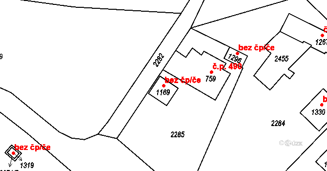 Mirošov 42233917 na parcele st. 1169 v KÚ Mirošov, Katastrální mapa