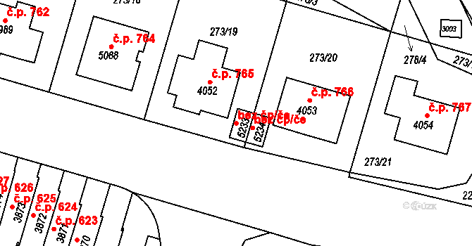 Trutnov 48471917 na parcele st. 5233 v KÚ Trutnov, Katastrální mapa