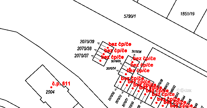 Krnov 50026917 na parcele st. 2070/38 v KÚ Krnov-Horní Předměstí, Katastrální mapa