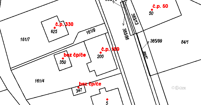 Dolní Libchavy 159, Libchavy na parcele st. 200 v KÚ Dolní Libchavy, Katastrální mapa