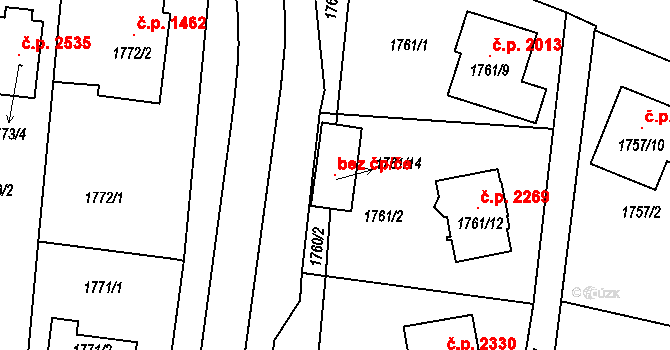 Boskovice 102829918 na parcele st. 1761/14 v KÚ Boskovice, Katastrální mapa