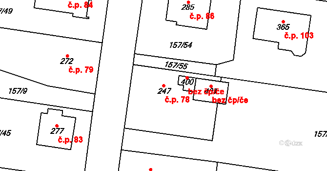 Chodovice 78, Holovousy na parcele st. 247 v KÚ Holovousy v Podkrkonoší, Katastrální mapa