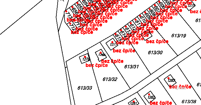 Pardubice 40436918 na parcele st. 1268 v KÚ Rosice nad Labem, Katastrální mapa