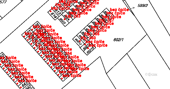 Přerov 41657918 na parcele st. 602/18 v KÚ Újezdec u Přerova, Katastrální mapa