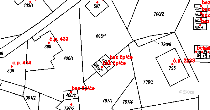 Sokolov 44388918 na parcele st. 698/3 v KÚ Sokolov, Katastrální mapa
