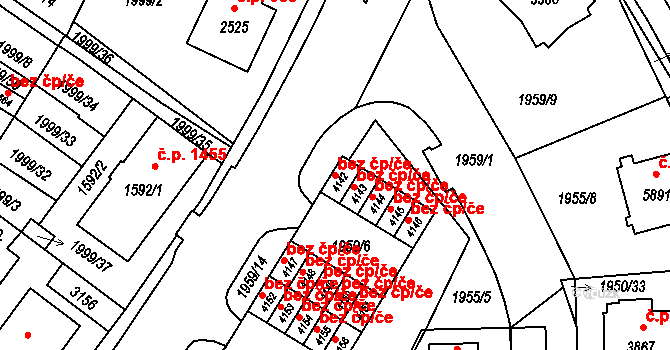 Šumperk 44973918 na parcele st. 4142 v KÚ Šumperk, Katastrální mapa