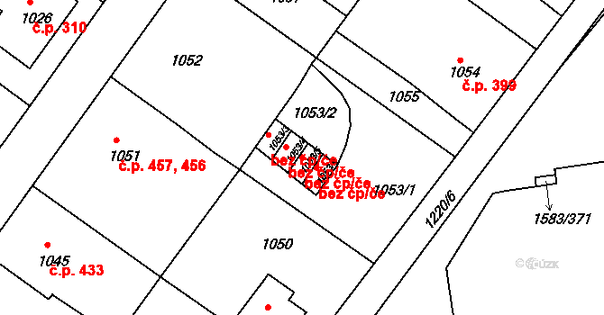 Liberec 47154918 na parcele st. 1053/5 v KÚ Rochlice u Liberce, Katastrální mapa