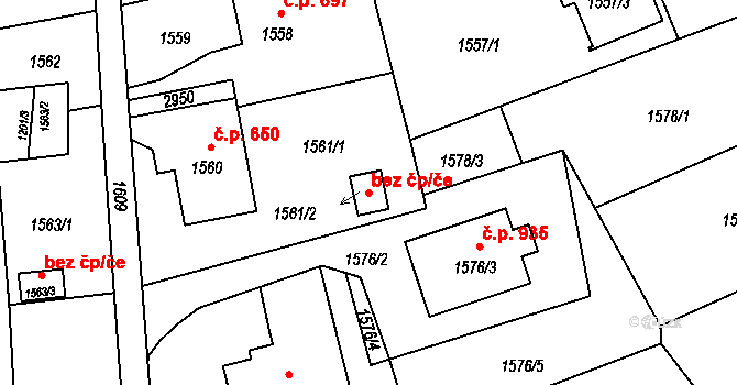 Brušperk 49127918 na parcele st. 1561/2 v KÚ Brušperk, Katastrální mapa