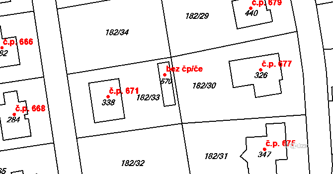 Velké Přílepy 78832918 na parcele st. 570 v KÚ Kamýk u Velkých Přílep, Katastrální mapa