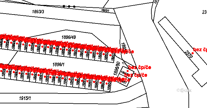 Zruč nad Sázavou 43297919 na parcele st. 1896/28 v KÚ Zruč nad Sázavou, Katastrální mapa