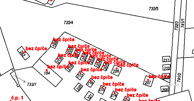Jablonec nad Jizerou 44333919 na parcele st. 204 v KÚ Bratrouchov, Katastrální mapa