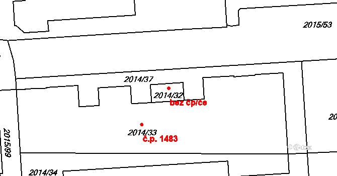 České Budějovice 46891919 na parcele st. 2014/32 v KÚ České Budějovice 2, Katastrální mapa
